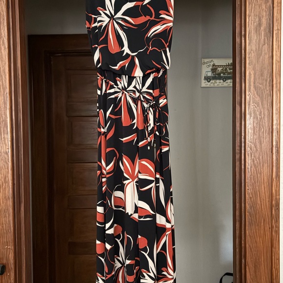 Cynthia Rowley Black and Orange Floral Jumpsuit - Picture 3 of 12